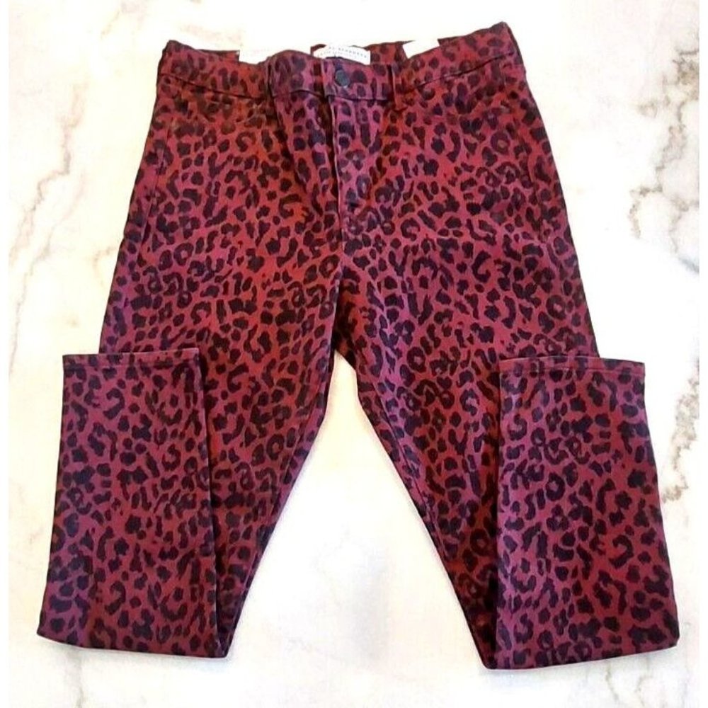 Social Standard by Sanctuary Mid-Rise Ankle Skinny Jeans Sz 8 Cheetah Retail $79